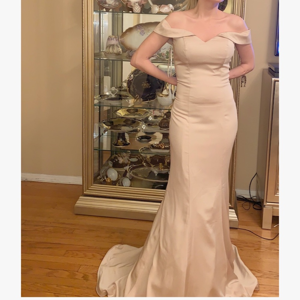 Off shoulder gown